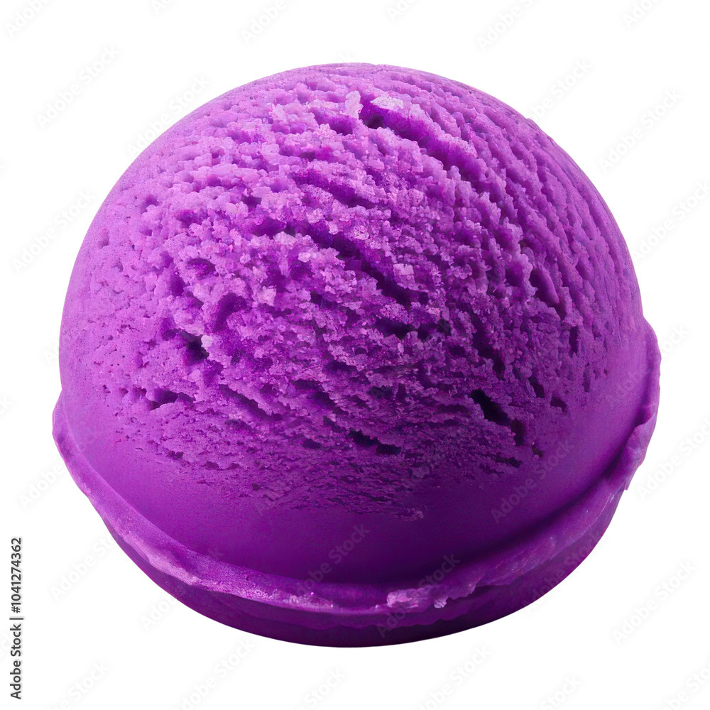 Purple ice cream scoop on a white isolate background. transparent Purple ice cream scoop on a white isolate background. transparent