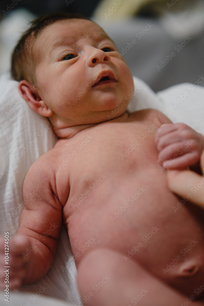 Portrait of a newborn baby. I was just born Portrait of a newborn baby. I was just born