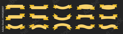 Ribbons banners set. Set ribon banner vector illustration