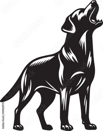 Labrador rottweiler dog vector