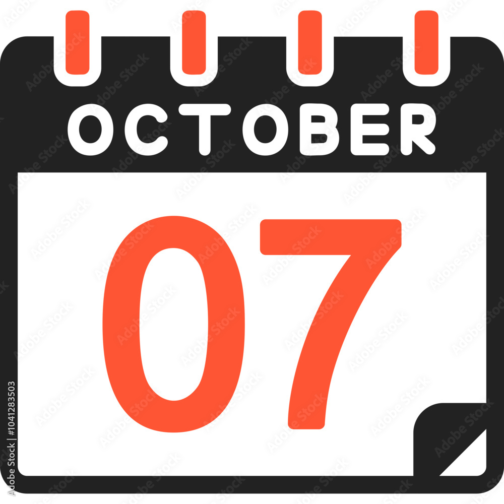 7 October Vector Icon Design 7 October Vector Icon Design