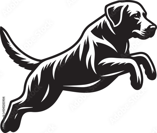 Labrador rottweiler dog vector