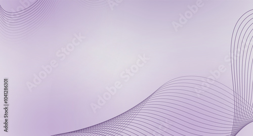 Abstract line pattern on light purple background, wavy monochrome lines suitable for banners and presentation backgrounds about beauty products, feminine advertisements and beautiful women.