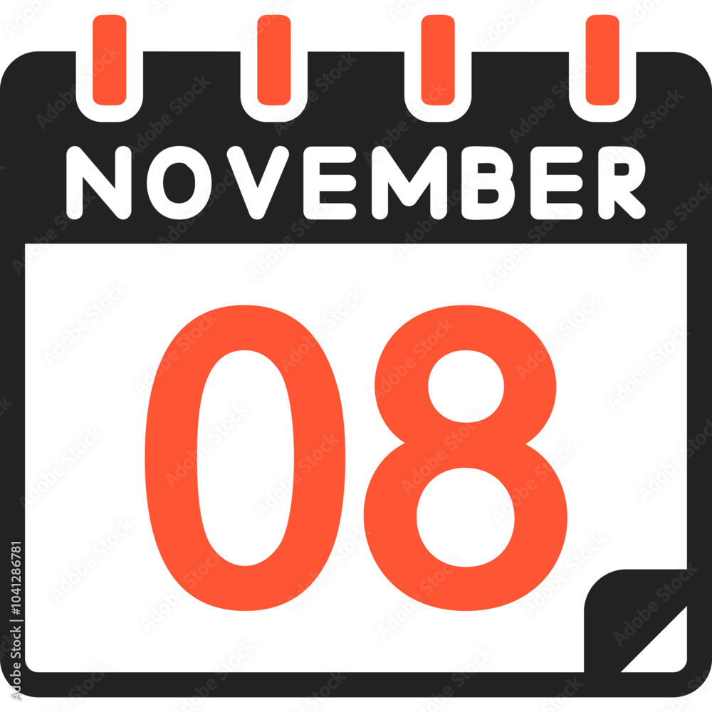 8 November Vector Icon Design 8 November Vector Icon Design