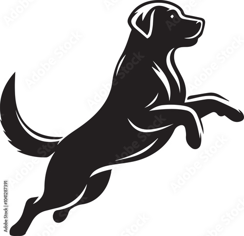 Labrador rottweiler dog vector