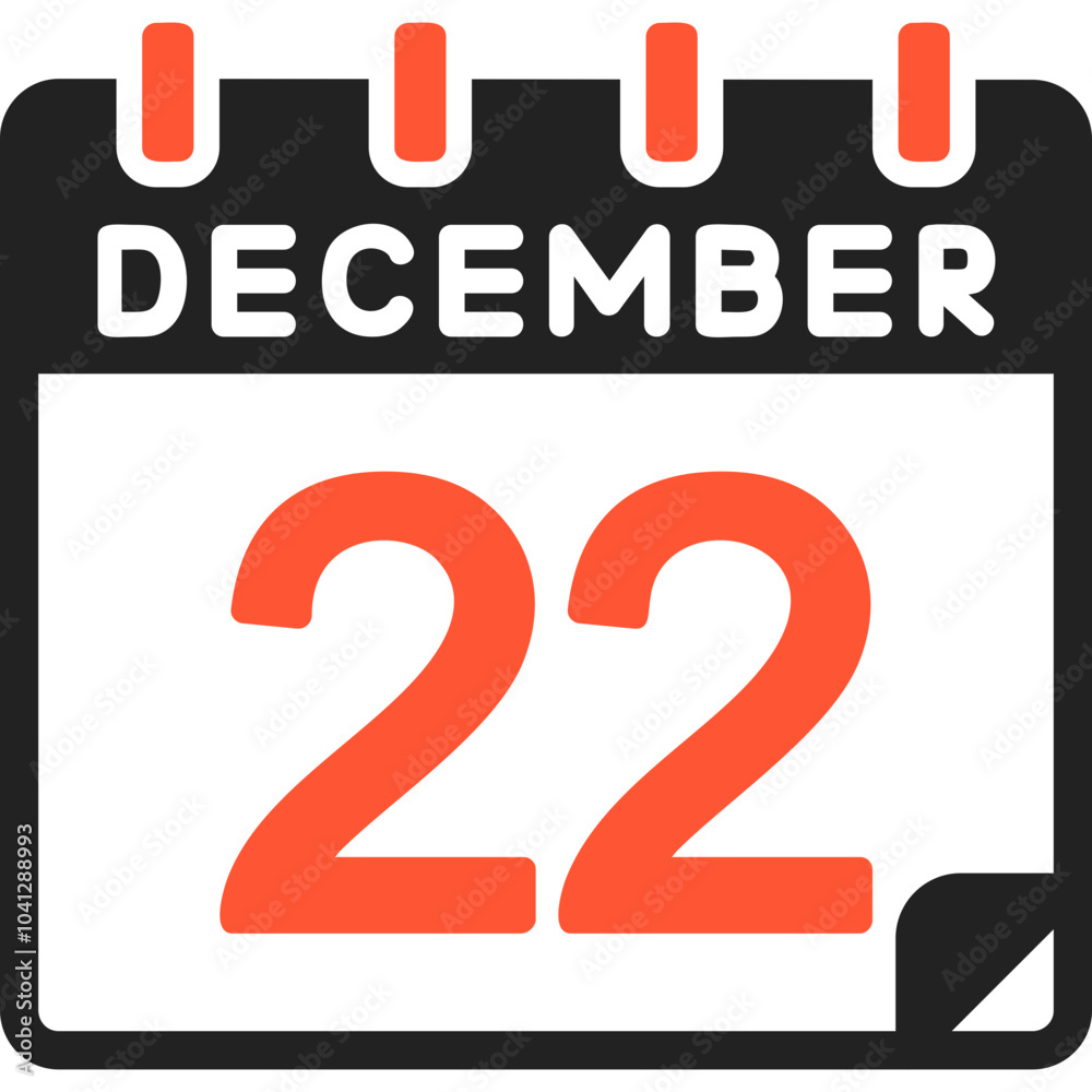 22 December Vector Icon Design 22 December Vector Icon Design