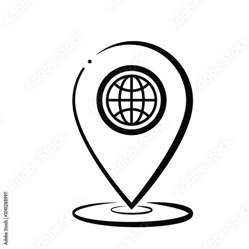 location icon. Location and world pins. outline design style. Travel, navigation, destination, delivery, target pictograms. Road map sign. vector template design