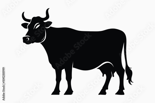 Cow silhouette vector illustration design