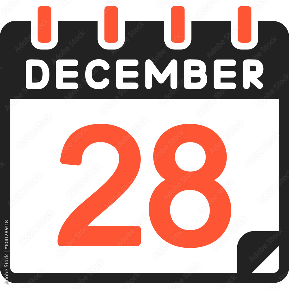 28 December Vector Icon Design 28 December Vector Icon Design