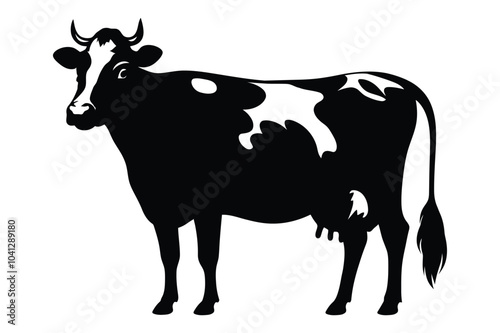 Cow silhouette vector illustration design