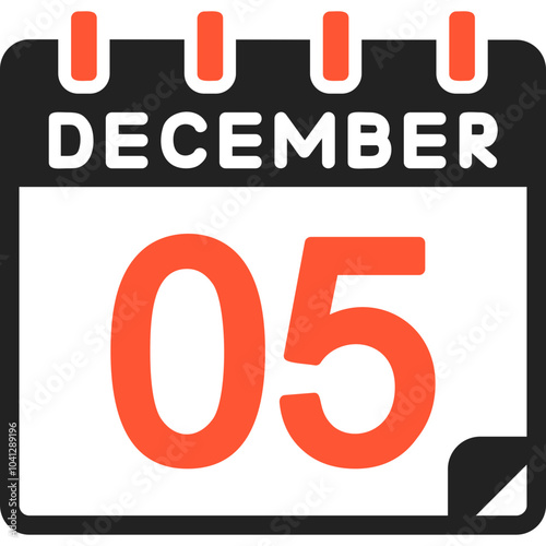 5 December Vector Icon Design