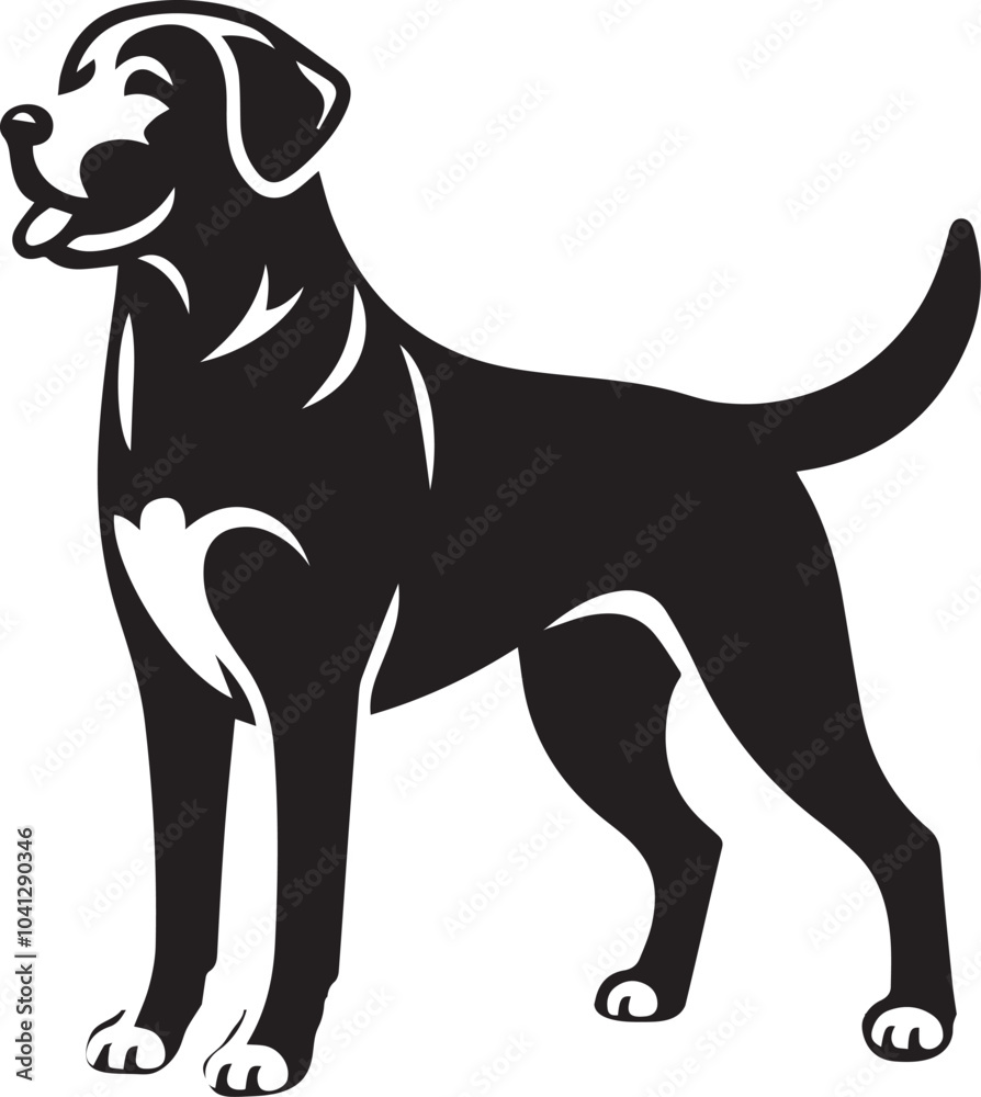 Bull dog vector in black and white Bull dog vector in black and white