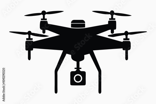 drone silhouette vector illustration