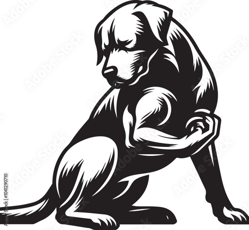 Labrador rottweiler dog vector