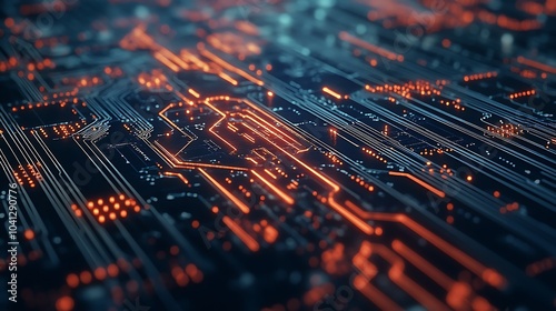 Complex printed circuit board with interconnected technical systems design