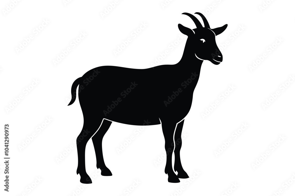 goat silhouette vector illustration goat silhouette vector illustration