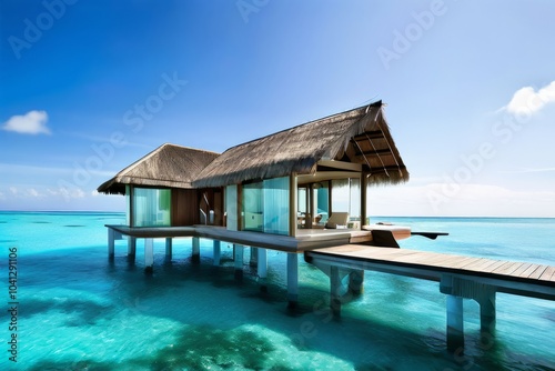 glass bottom overwater bungalow a luxury bungalow built over wat