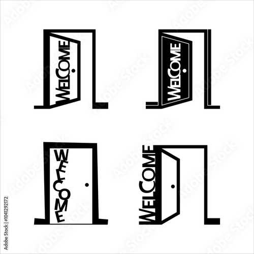 Welcome lettering text design vector isolated on white background
