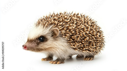 porcupine the white background