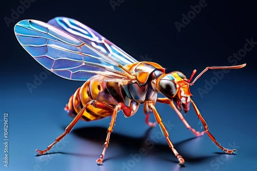 insect hologram a detailed model of an insect with animated legs photo