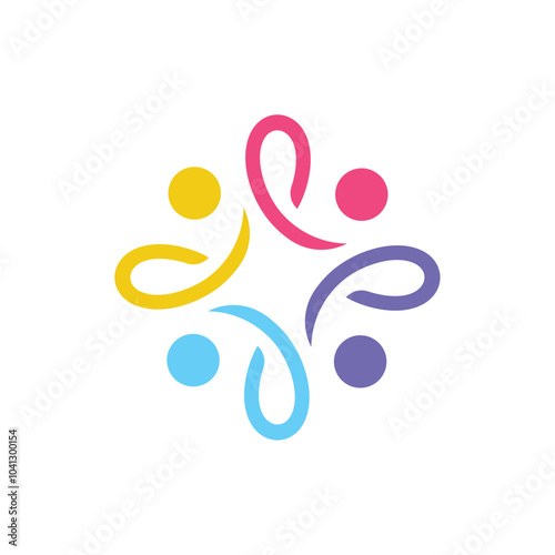 Community People, Social Community, Human Family, Community Teamwork Logo Design Inspiration
