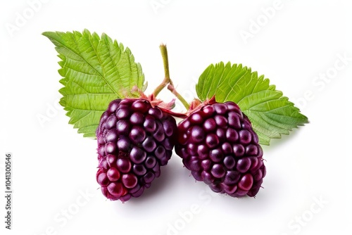 loganberry on white a small reddish purple loganberry isolated o