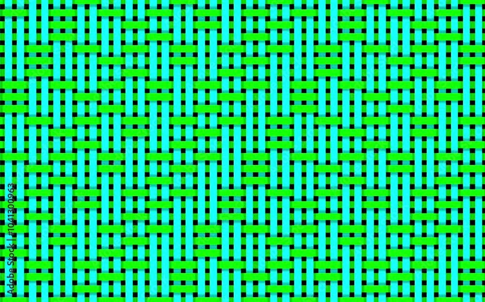 Green and turquoise green abstract art of horizontal and vertical lines moving irregularly. Green and turquoise green abstract art of horizontal and vertical lines moving irregularly.