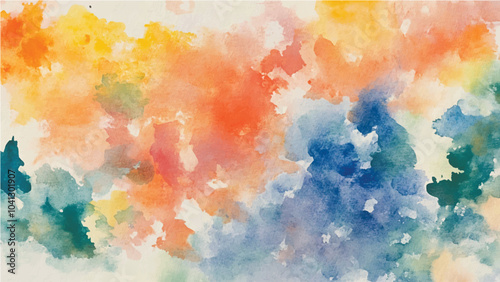 abstract background. watercolor background with many different colors. A soft and natural watercolor background. Abstract art, Pastel Rainbow sky with purple, orange, and green clouds in the style of 