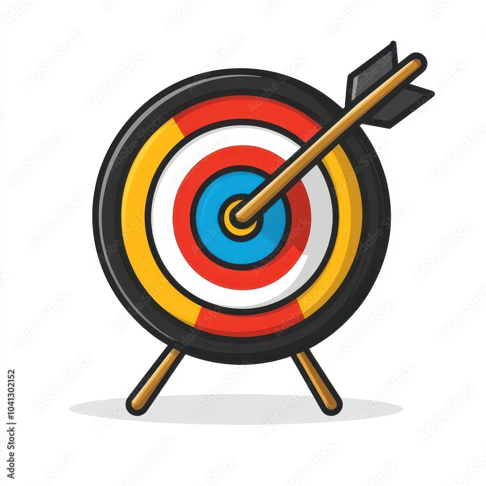 Bullseye Target Arrow