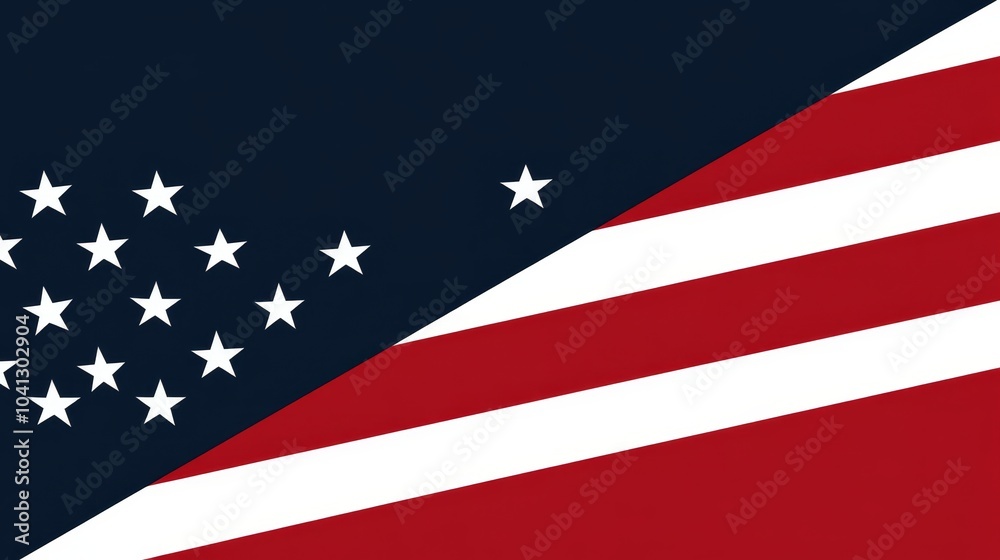 Abstract American Flag Design Abstract American Flag Design