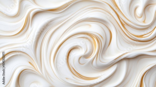 A smooth swirl of creamy colors creates a serene and elegant abstract background, perfect for various creative designs.