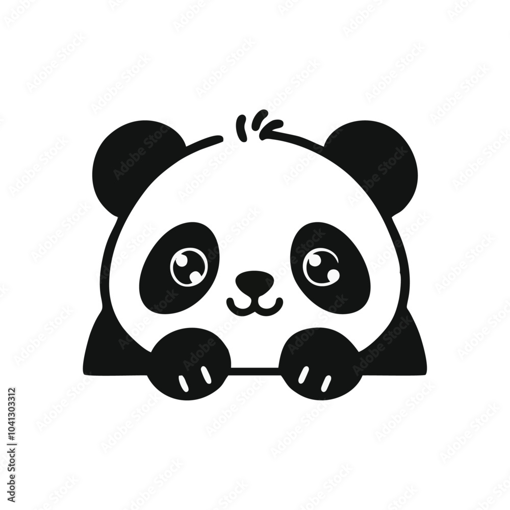 Panda cute logo icon design illustration Panda cute logo icon design illustration