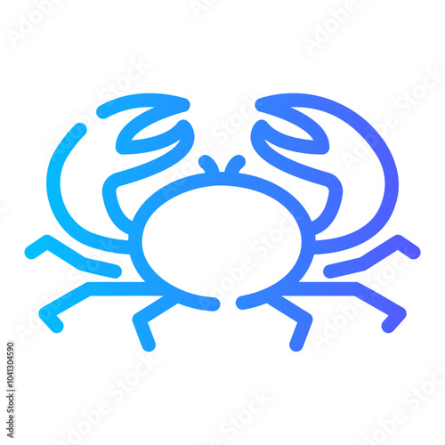 crab Line Gradient Icon