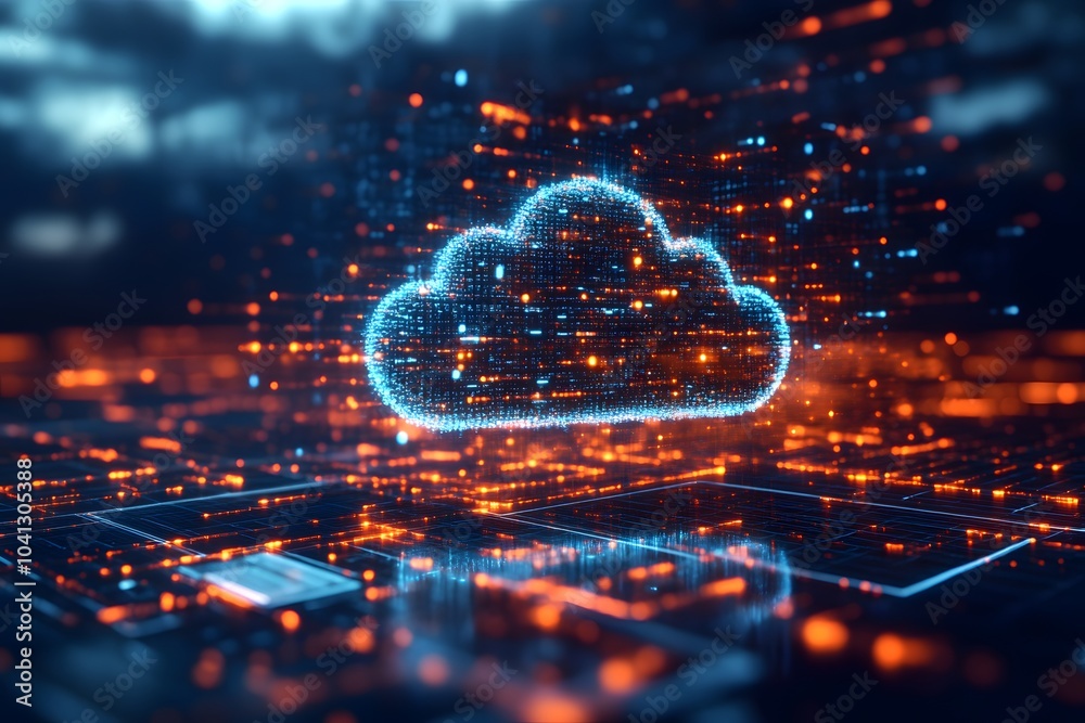 Obraz premium Cloud computing