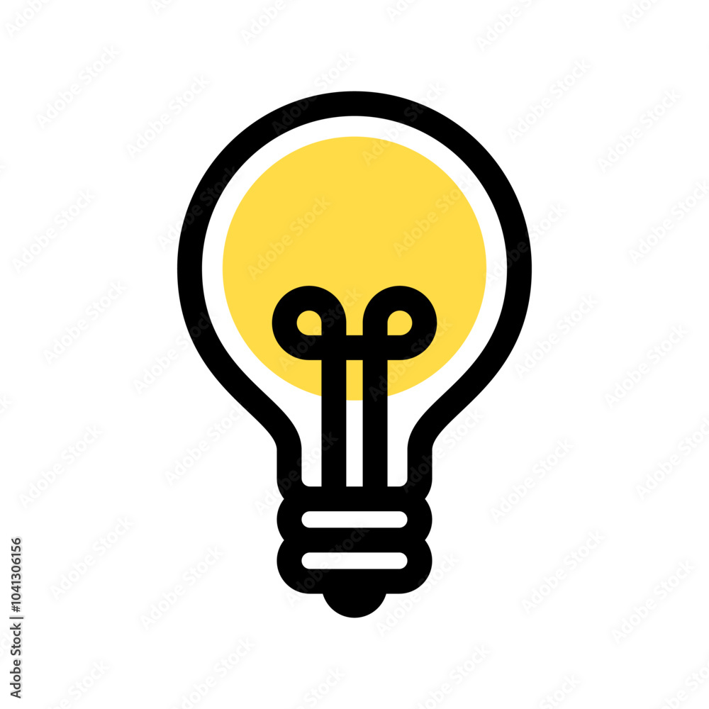 Light bulb icon, ideas and innovation concept