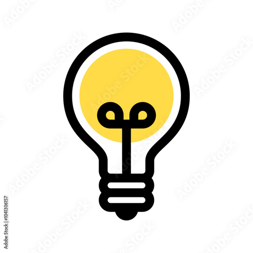 Light bulb icon, ideas and innovation concept