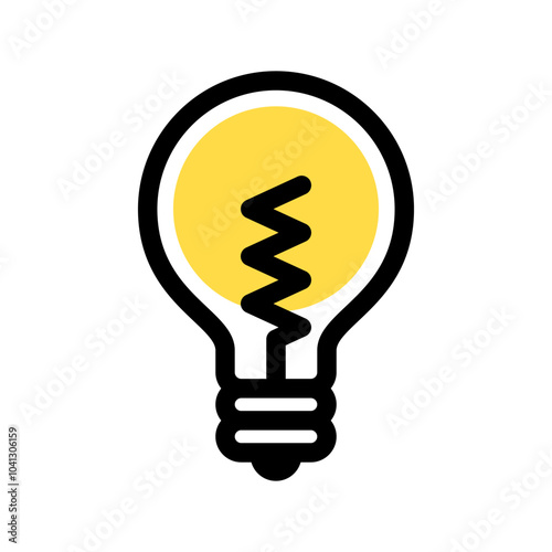 Light bulb icon, ideas and innovation concept