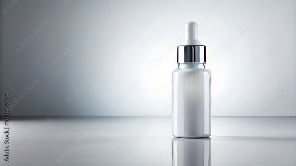 Elegant White Dropper Bottle on Soft White Background for Product Showcase, Packaging, Health, and Beauty Promotions - Ideal for E-commerce, Advertising, and Branding Needs Elegant White Dropper Bottle on Soft White Background for Product Showcase, Packaging, Health, and Beauty Promotions - Ideal for E-commerce, Advertising, and Branding Needs