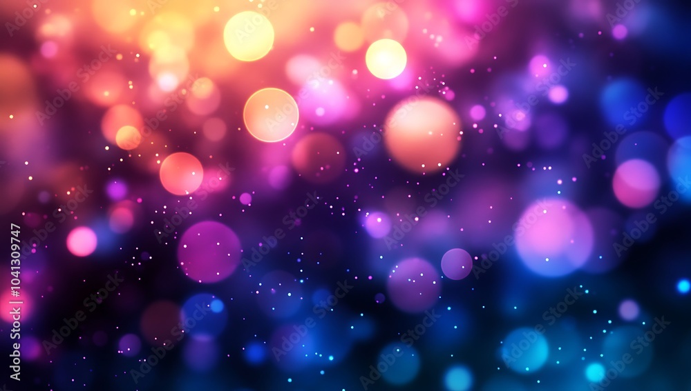 Soft Purple and Blue Bokeh Light Effect on Blurred Background Soft Purple and Blue Bokeh Light Effect on Blurred Background