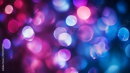 Glowing Bokeh Circles in Vibrant Gradient Abstract Background