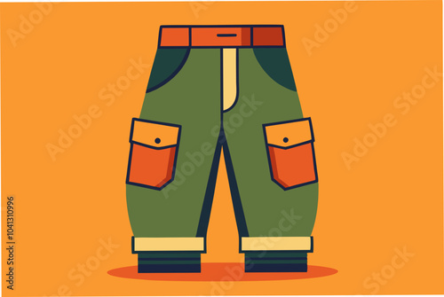 Cargo Pants vector art illustration 