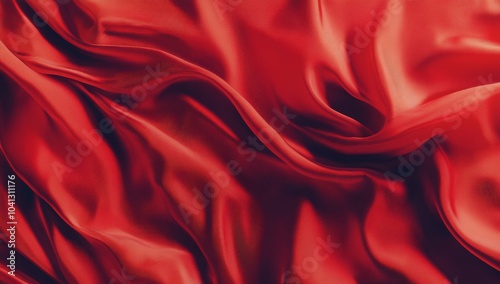 A luxurious surface is draped with elegant red fabric, creating an engaging visual experience.