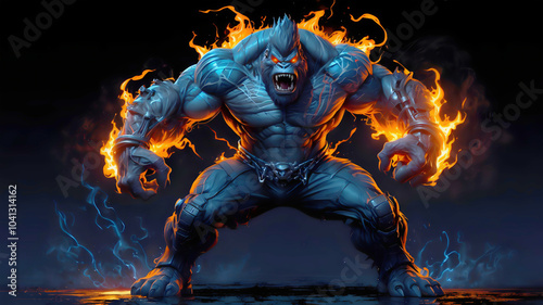 dragon in the fire
