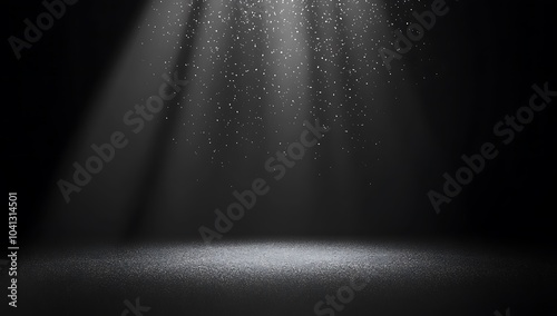 Dark Background with Dramatic Spotlight and Floating Particles