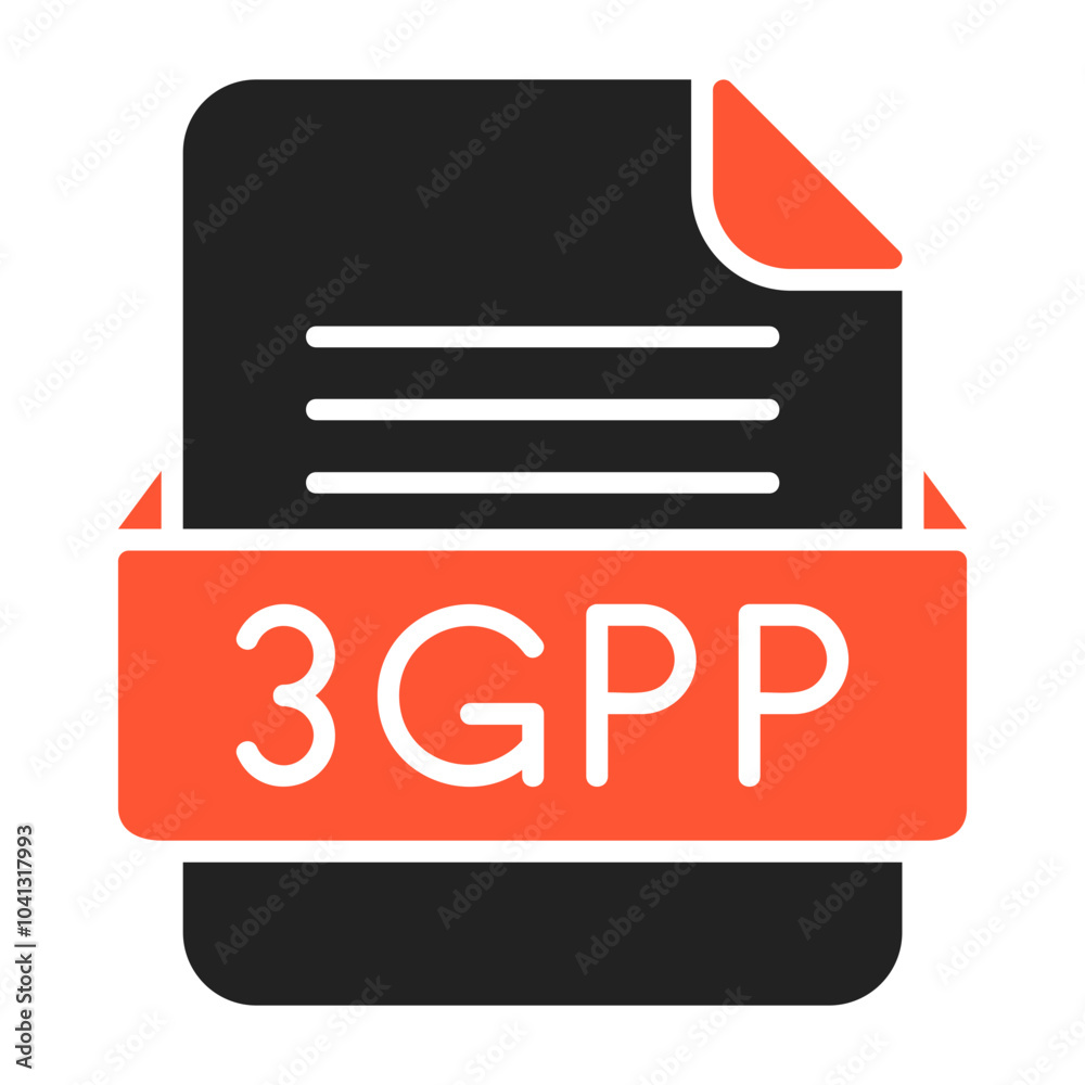 3GPP File Format Vector Icon Design 3GPP File Format Vector Icon Design