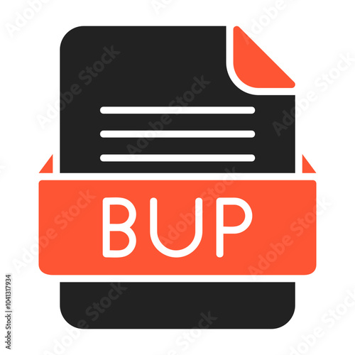 BUP File Format Vector Icon Design photo