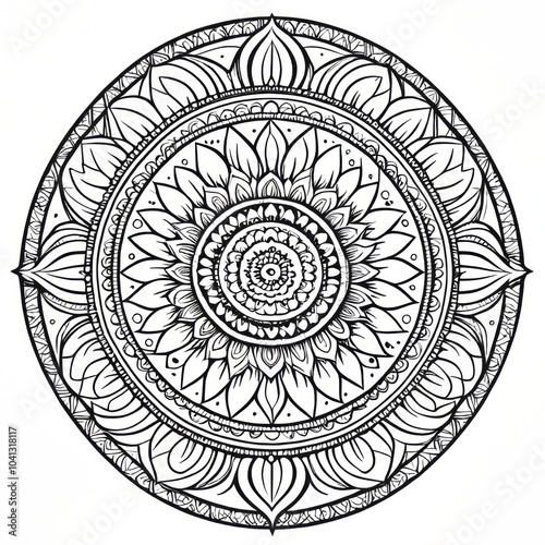 Mandala ausmalbild ausmalen mandala Illustration 