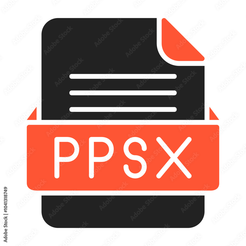 PPSX File Format Vector Icon Design PPSX File Format Vector Icon Design