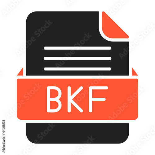 BKF File Format Vector Icon Design