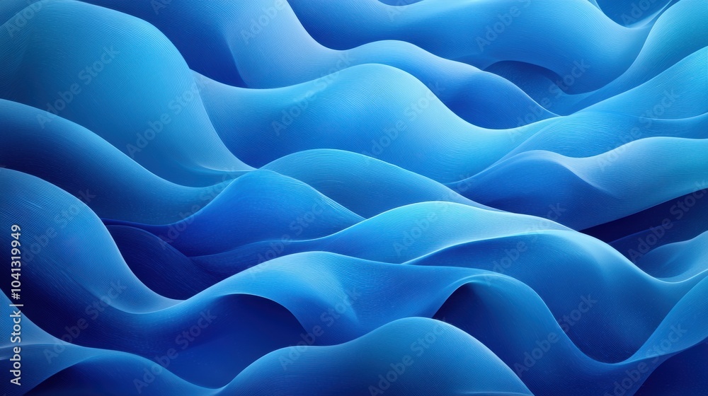 Obraz premium Blue waves pattern. water flow abstract seamless background